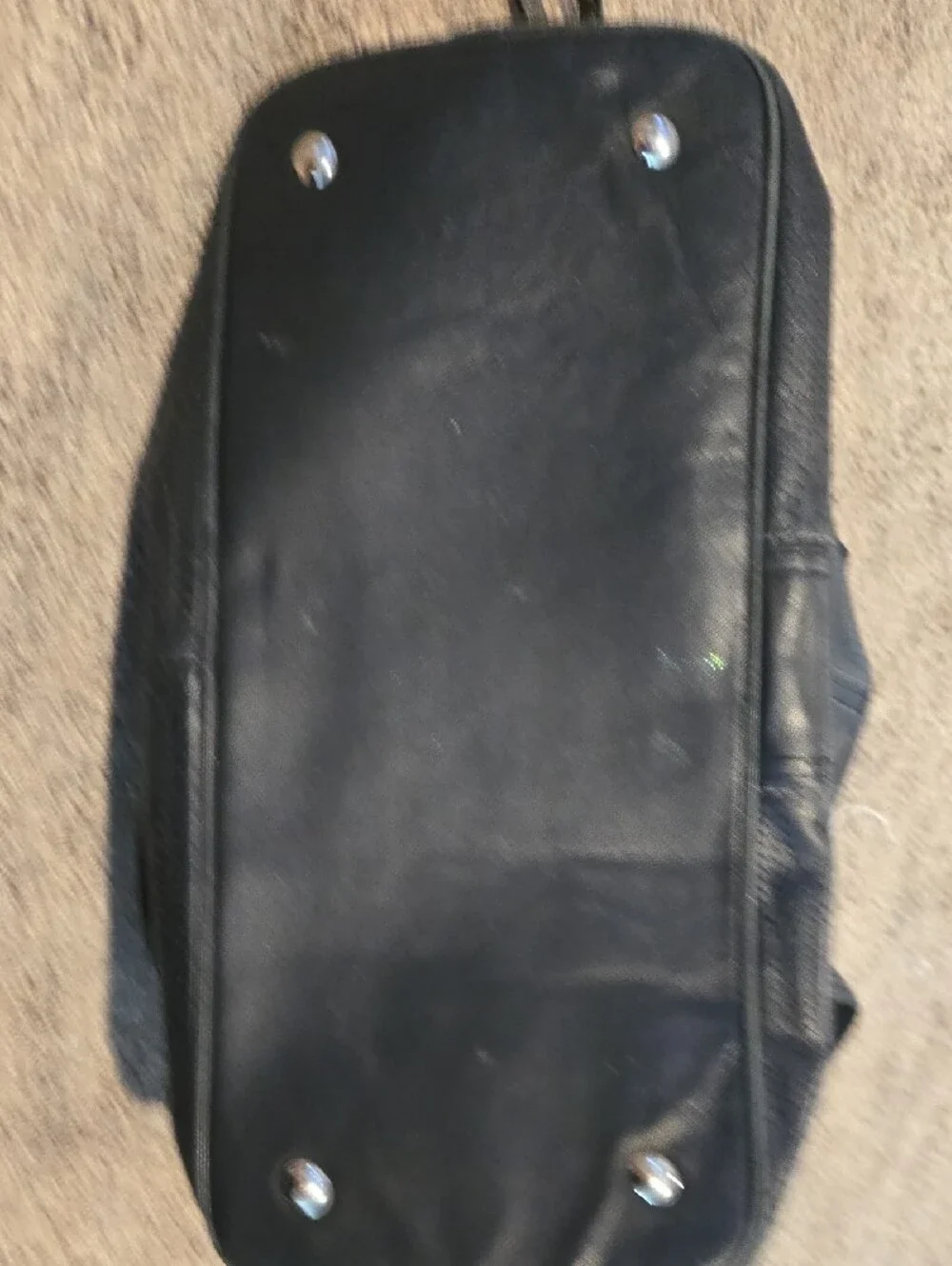 Coach Black Perforated Leather Satchel Tote